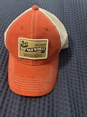 Old Rip Van Winkle Trucker Hat - Rust Orange & Cream